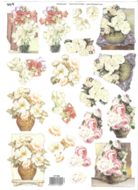Knipvel: Bloemstukken met rozen en glitter - 571358
