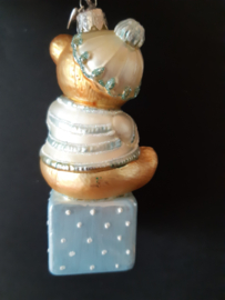 Baby´s first Christmas Blauw kerstornament Kurt S. Adler