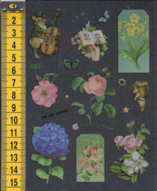 Stickers Vintage doorzichtig plastic - WH1077