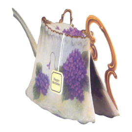 3D Theepot kaart: Pink Rose [EC-5492]