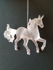 Roze Unicorn Eenhoorn Glitter Kerstornament Kurt S. Adler