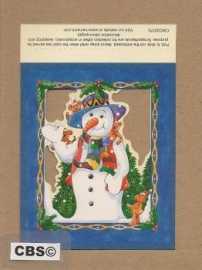 Poezieplaatje Vrolijke Kerst Sneeuwpop 2370