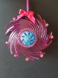 Kleurig sterretjes Roze Kerstornament Kurt S. Adler