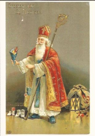 Sinterklaas met mijter en staf prentbriefkaart [C6782]
