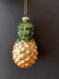 Ananas groot Kerstornament glas