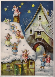 10396 Engeltjes met vrolijkheid en kerstpakjes Adventskalender