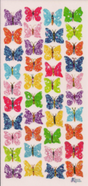 Felgekleurde kleine vlinder poezieplaatjes Stickers C82