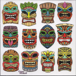 Tikis - Maskers poezieplaatjes Stickers K185