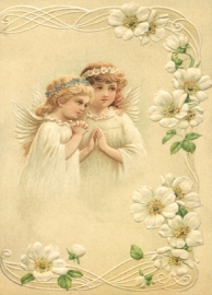 Engeltjes in aanbidding Reliefkaart EF 3008
