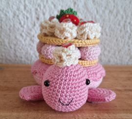 Crochet Pattern PDF Strawberry pastry Turtle