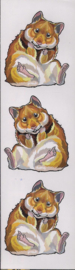 Hamsters poezieplaatjes Stickers Strip QT12