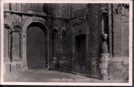 Zij-ingang Groote Kerk - Arnhem - oude kaart 1942 [15334]