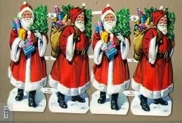 Vier grote Kerstman Poëzieplaatjes MLP 786