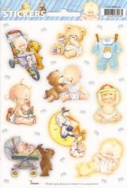 Baby jongen geboorte stickers SL03