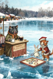 Poezen Kerstkaart: Poezen Koek Zopie en Spelletjes {14}