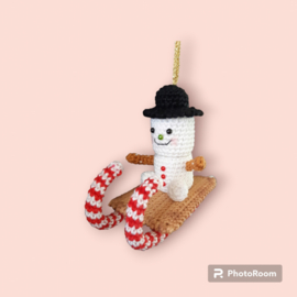 Haakpatroon PDF Kersthanger Candy Cane slee