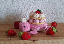 Crochet Pattern PDF Strawberry pastry Turtle