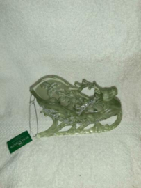 Zeegroene arreslee met zilver kerstornament Kurt S. Adler