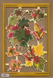 Herfstbladeren decoratief poezieplaatjes A 151