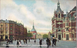 Leidscheplein met Stadsschouwburg - Amsterdam - oude kaart [14889]