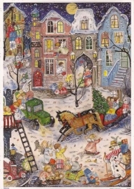 10097 Engeltjes bezorgen pakjes Adventskalender