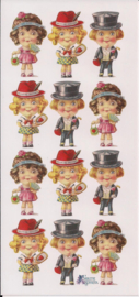 Valentine kinderen poezieplaatjes Stickers P66