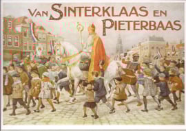 Van Sinterklaas en Pieterbaas - J.C. Kesler prentbriefkaart [D1121]