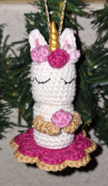 Haakpatroon PDF Kersthanger Unicorn Marshmallows
