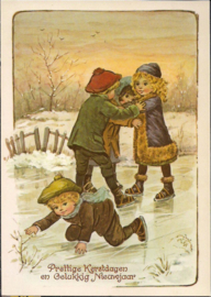 Winters Schaatsen - Oude Kruger kaart [14971]