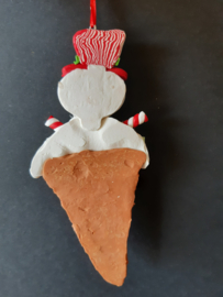 Sneeuwpop koekje 3 kerstornament Kurt S. Adler