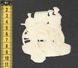 Matrozen met Nordenfelt kanon antiek poezieplaatje (776)