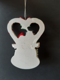 Candy cane hartje kerstornament Kurt S. Adler