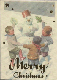 Lucifersboekje met Kerst stickers sneeuw - 30 stuks (WH1086)