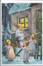 Adventskalender Kaart: Engeltjes orkest - 12486
