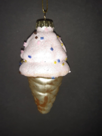 Ijsje kerstornament glas