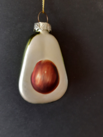 Advocado met pit Kerstornament glas