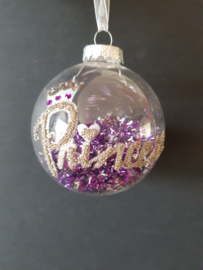 Glitterbal paars  Princess Kurt S. Adler