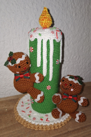 Haakpatroon PDF Gingerbread Kerstkaars