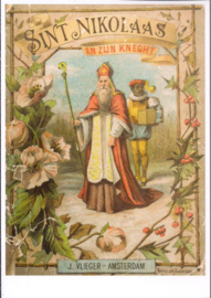 St. Nikolaas en zijn knecht prentbriefkaart [1C1870]