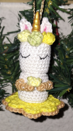 Haakpatroon PDF Kersthanger Unicorn Marshmallows