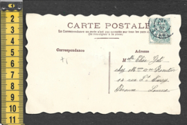 Rozen met gras - Frans - poezieplaatjes antieke kaart (307)