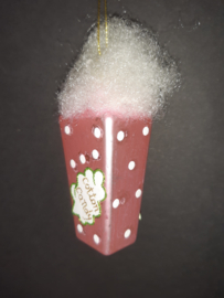 Suikerspin kerstornament glas