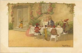 Op het bruidspaar Pauli Ebner prentbriefkaart G023 [G023]