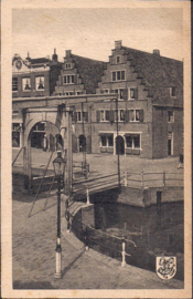 Onder de Boompjes Pakhuizen O.I.Compagnie - Hoorn - oude kaart [15107]