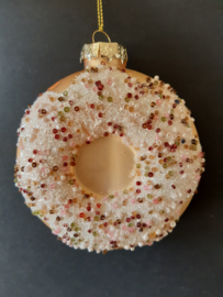 Donut goud Kerstornament Glas