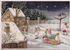 10398 Winterlandschap met roodborstjes Adventskalender
