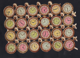 Horloges antieke poezieplaatjes Printed in Germany