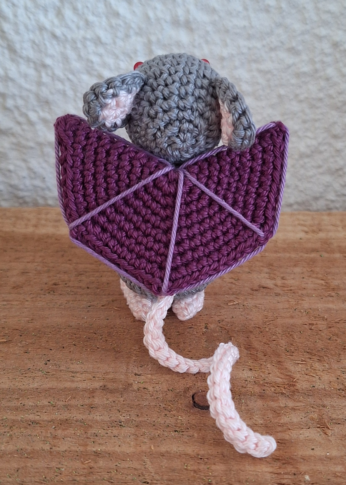 Crocheted Halloween Bat Mouse