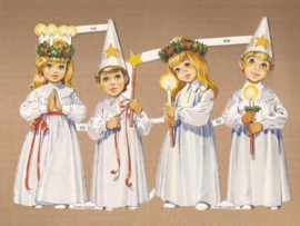 Kerst kindjes met kaarsjes poezieplaatjes MLP 1535