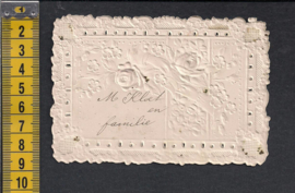 Relief Handjes en Rozen met ZIJDE antieke kaart [AK17]
